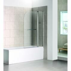 Bath Shower Screen with Towel Rail - 1000x1400mm 
